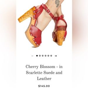 Lucky Lou Shoes Cherry Blossom - New Scarlette Suede and Leather Strap